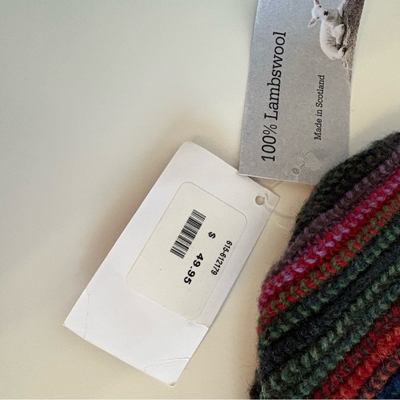 The Scarf Company Made In Scotland, 100% Lambswool Multicolored Beanie, OS, NWT - Picture 6 of 9